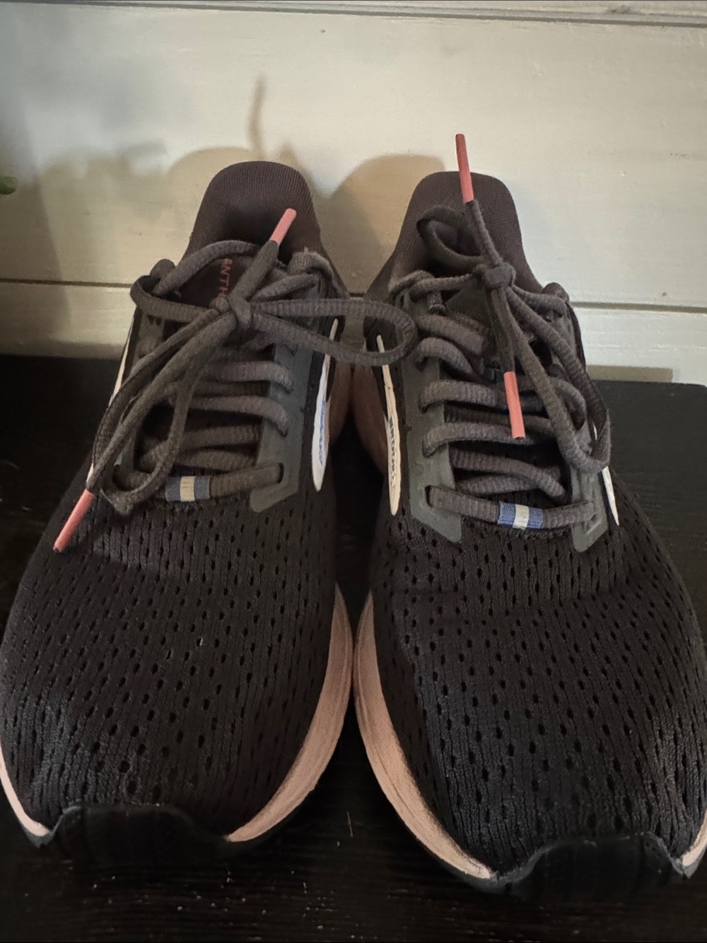 Brooks Black Running Shoes with Pink Accents